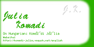 julia komadi business card